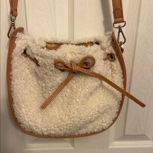 Zara Basic Faux Fur Mini Bucket Bag